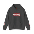 Hoodie - 'Fire Drips' Streetwear Hoodie with Dripping Graffiti & Back Graphic