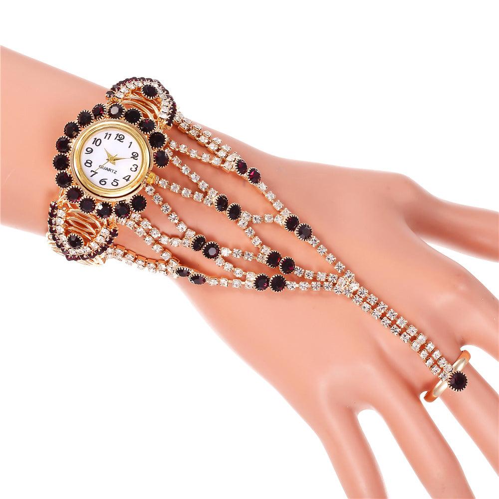 Claw Chic Simulated Diamond Watch & Ring Set