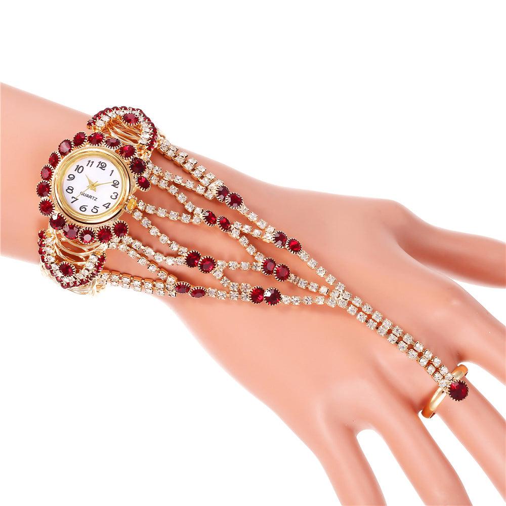 Claw Chic Simulated Diamond Watch & Ring Set