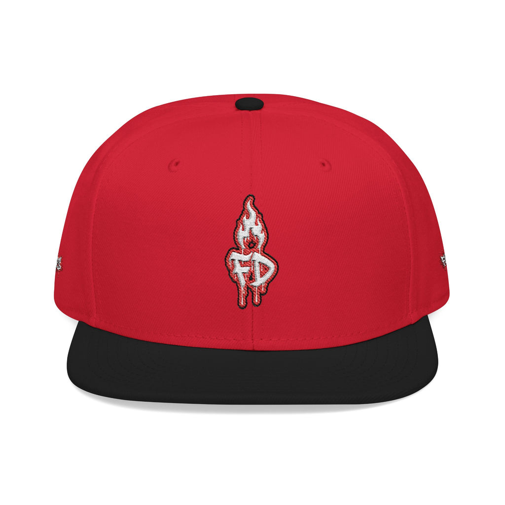Flame FD Distressed Logo Snapback Hat | Youth/Adult Streetwear Cap