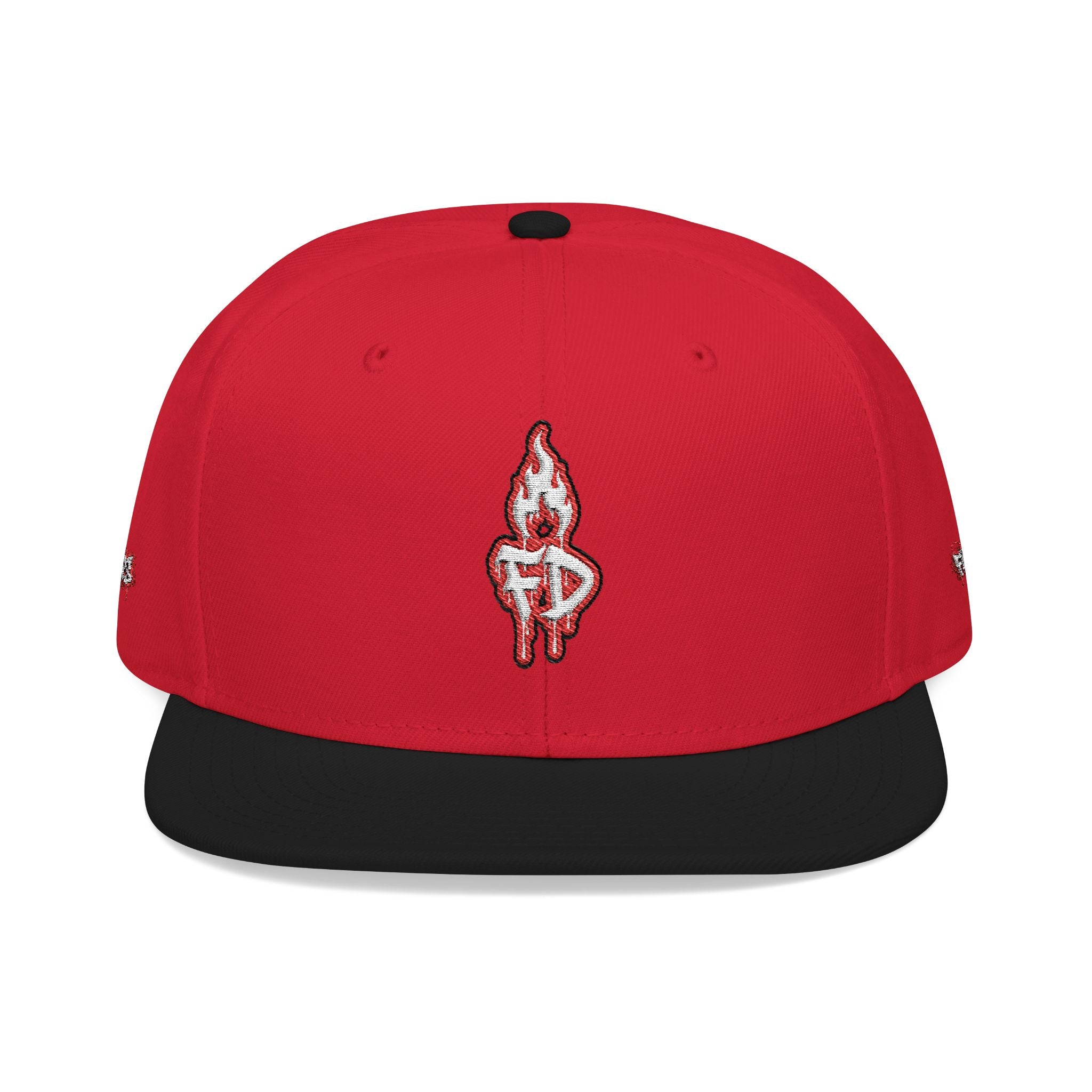 Flame FD Distressed Logo Snapback Hat | Youth/Adult Streetwear Cap