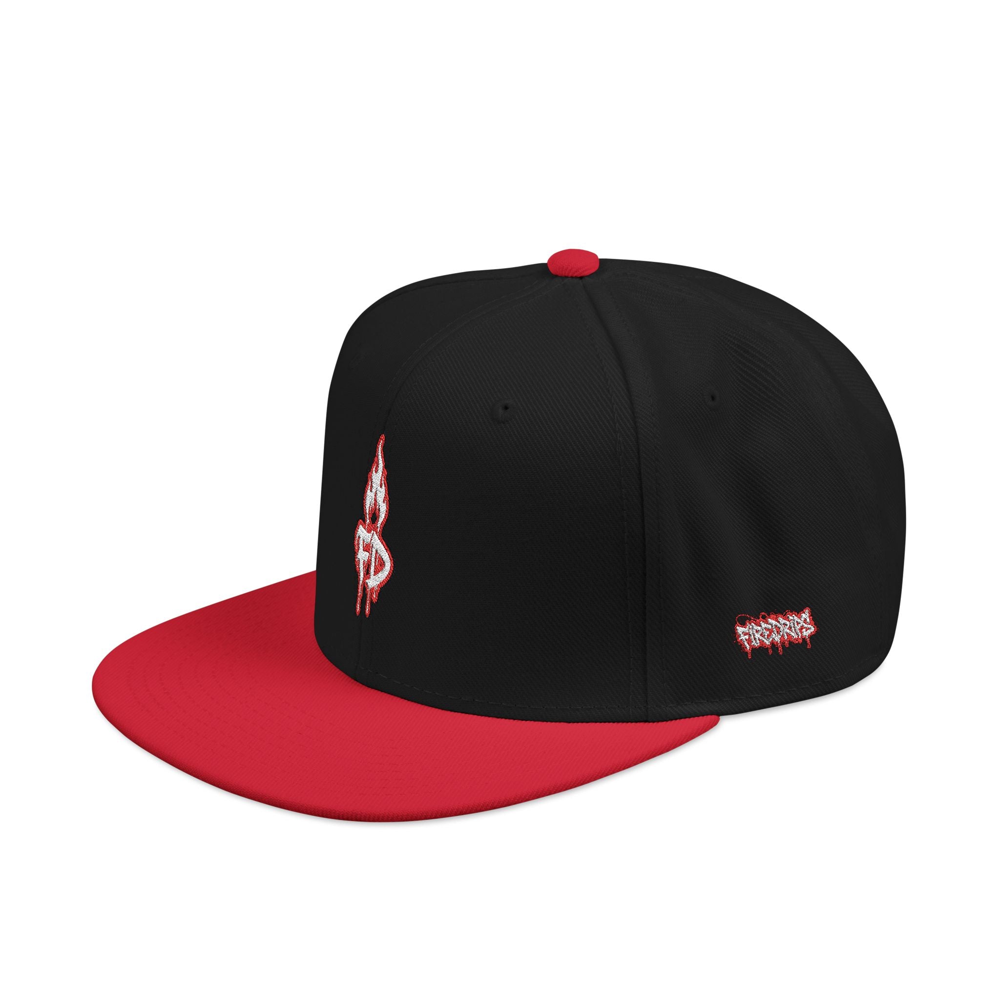Flame FD Distressed Logo Snapback Hat | Youth/Adult Streetwear Cap