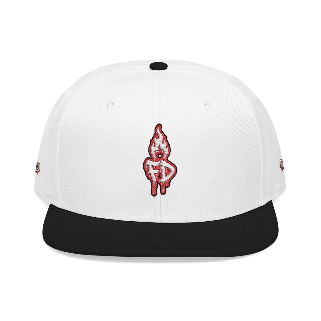 Flame FD Distressed Logo Snapback Hat | Youth/Adult Streetwear Cap