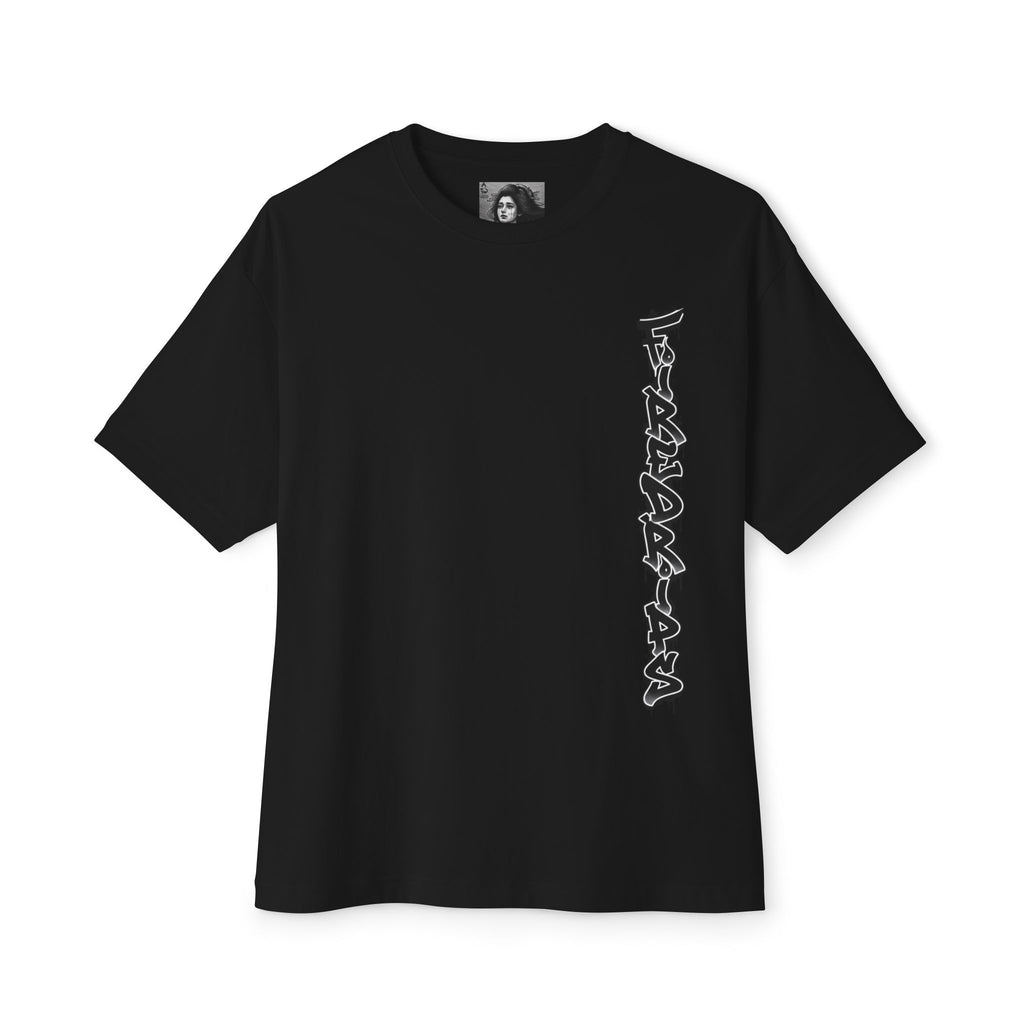 Ghostly Sad Geisha Oversized Graphic Tee — Dark Streetwear