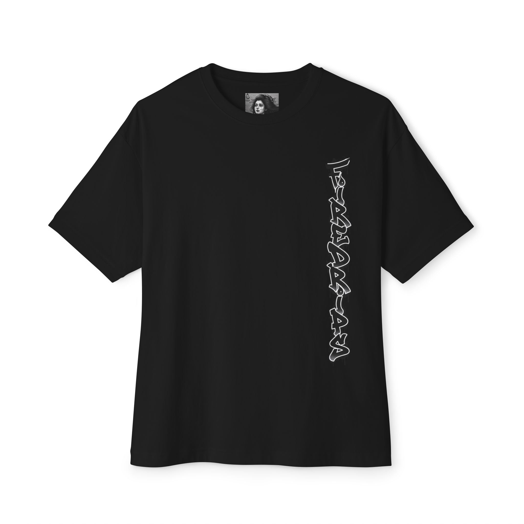 Ghostly Sad Geisha Oversized Graphic Tee — Dark Streetwear