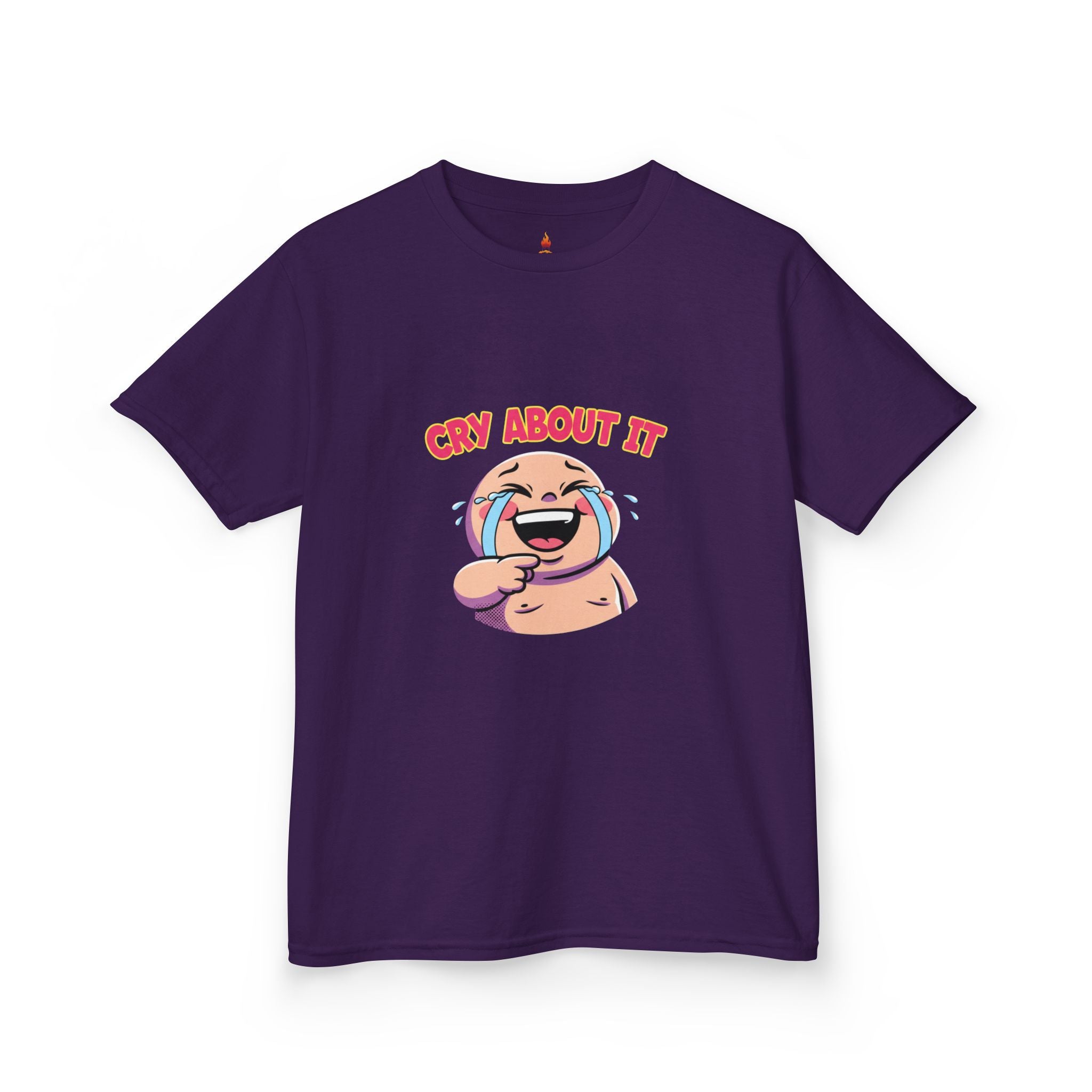 Kids Tee — 'Cry About It' Laughing Baby Graphic