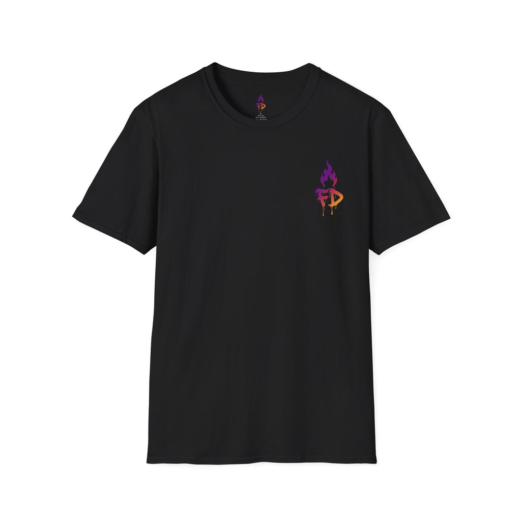 Purple Geisha Flame Logo Graphic Tee | Urban Streetwear