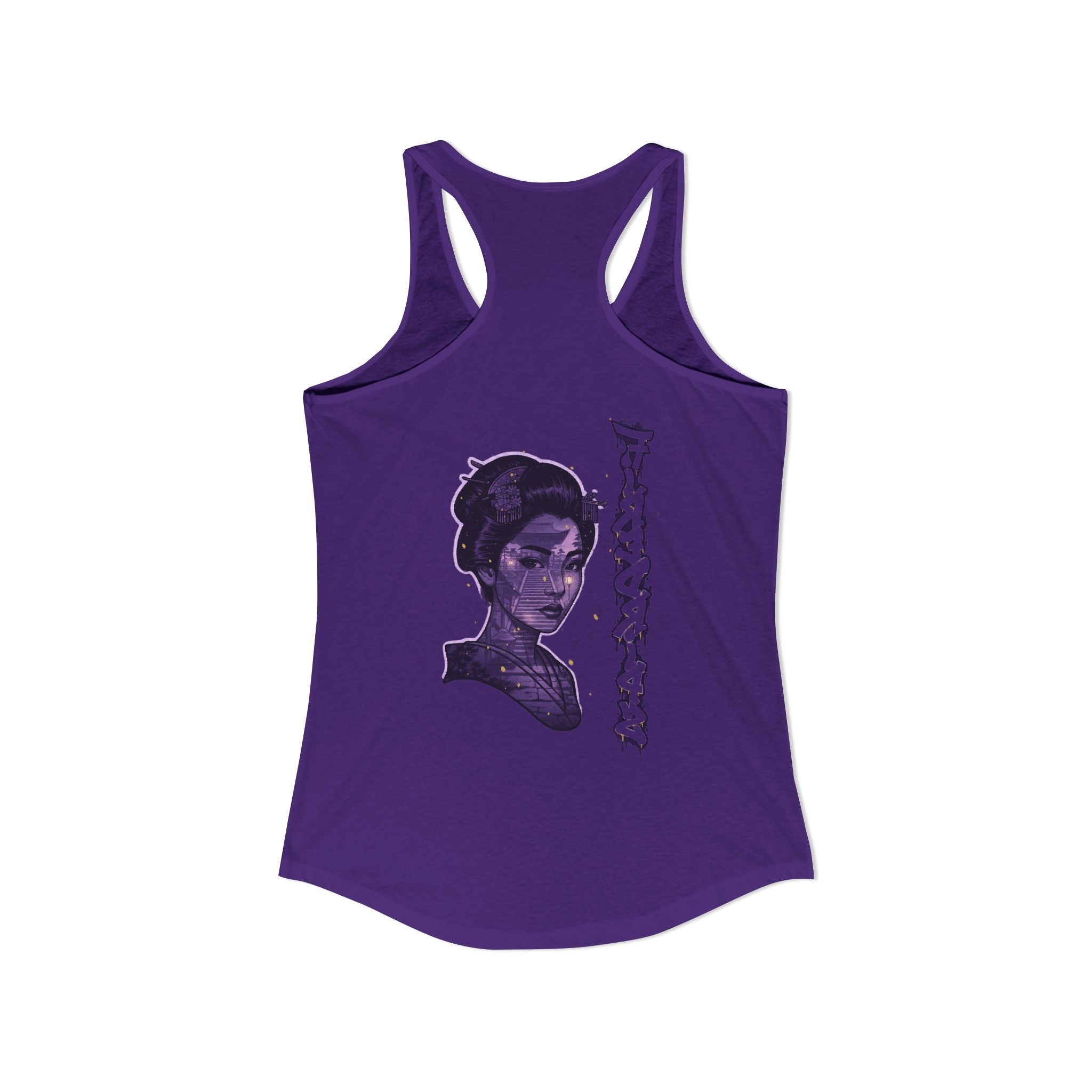 Purple Geisha Racerback Tank — FireDrips Graphic Slim Fit