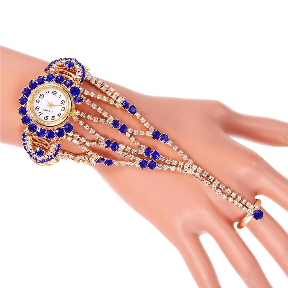 Claw Chic Simulated Diamond Watch & Ring Set