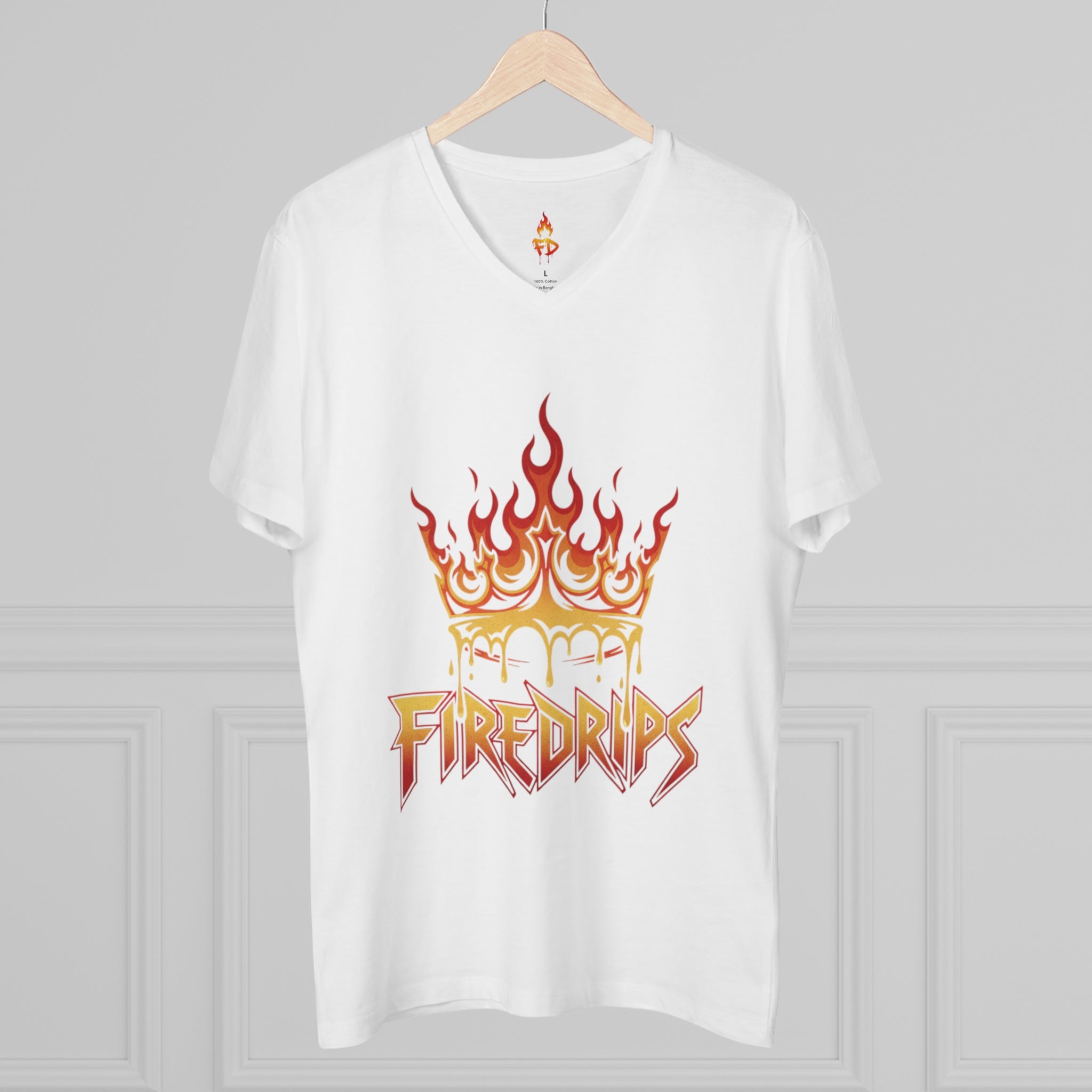 FireDrips Flame Crown V-Neck Tee