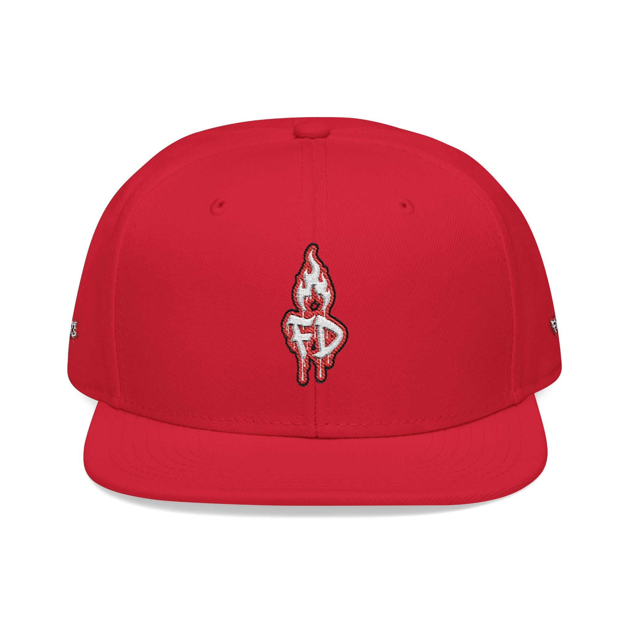 Flame FD Distressed Logo Snapback Hat | Youth/Adult Streetwear Cap