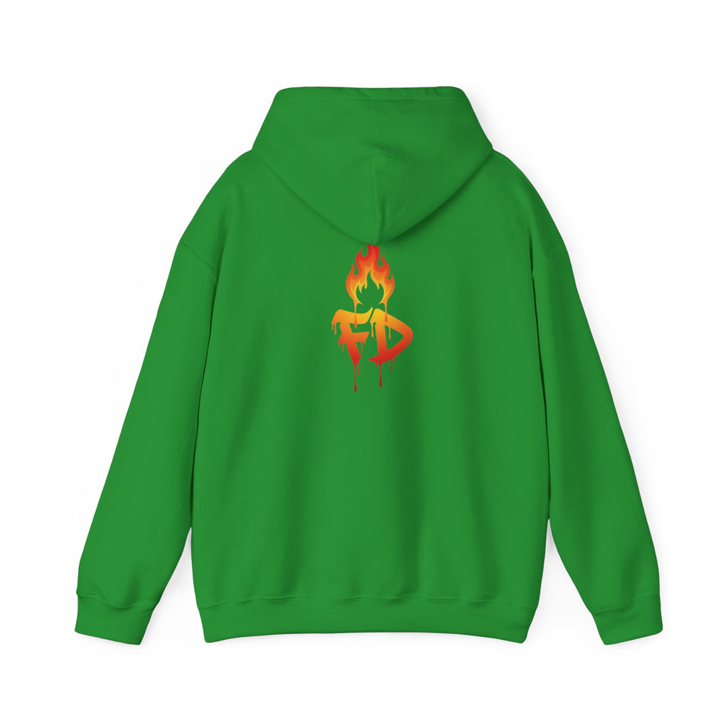 FireDrips Heavyweight Hoodie — 8.0 oz Cotton-Poly Blend, Unisex Oversized Streetwear, 7 Colors, Sizes S–5XL