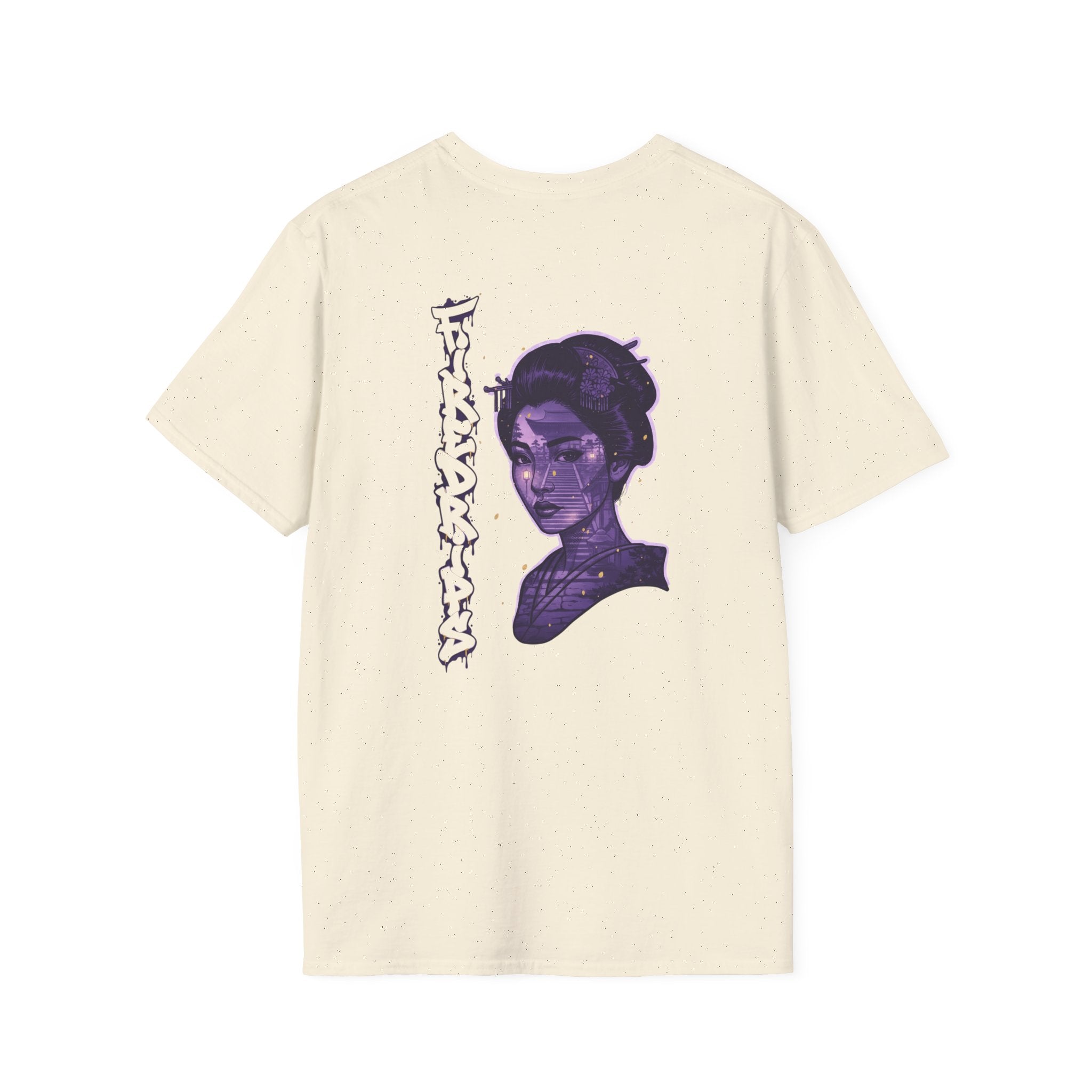 Purple Geisha Flame Logo Graphic Tee | Urban Streetwear