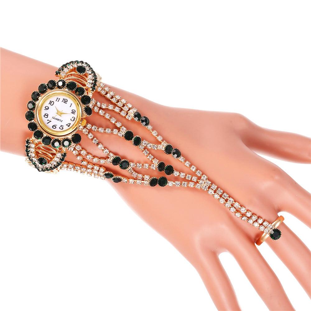 Claw Chic Simulated Diamond Watch & Ring Set