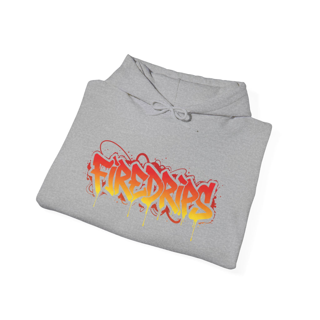 FireDrips Heavyweight Hoodie — 8.0 oz Cotton-Poly Blend, Unisex Oversized Streetwear, 7 Colors, Sizes S–5XL