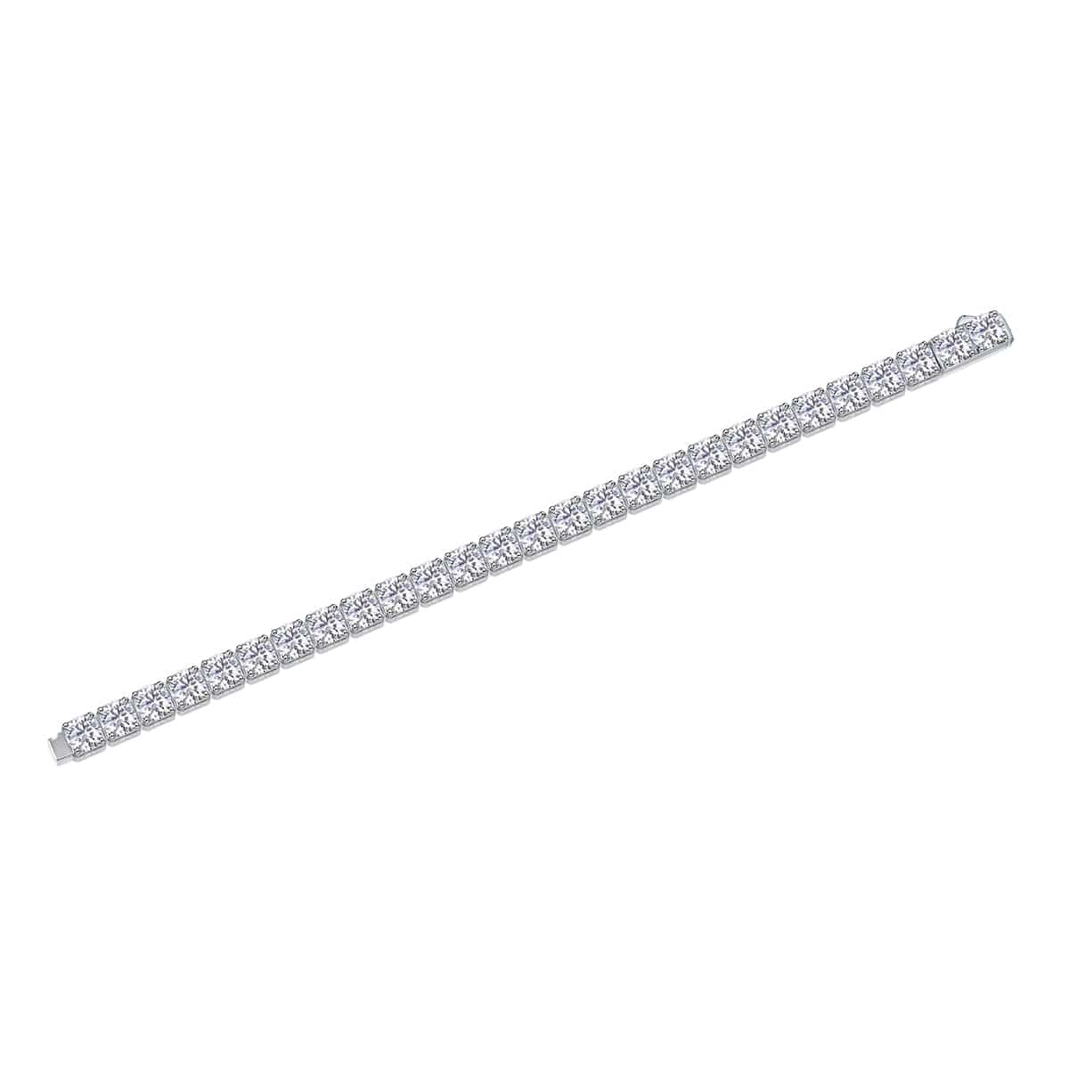 Large Gravitational Pull Moissanite Bracelet Set — S925 Silver-Plated Platinum, Light Luxury Women's Jewelry