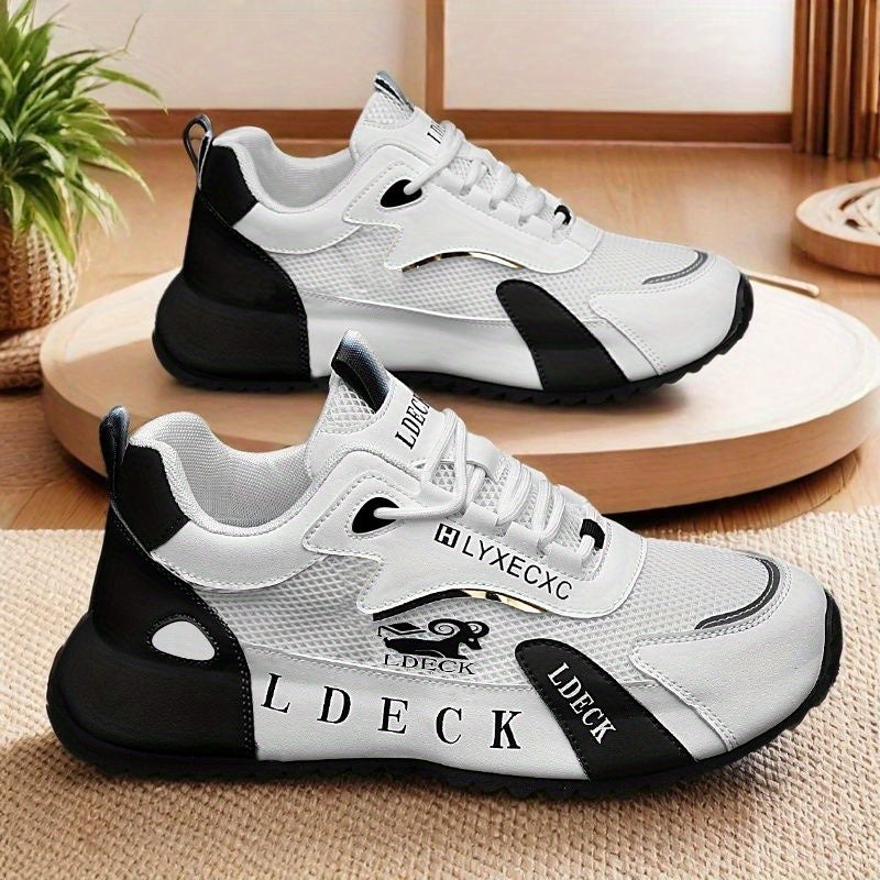 Golden Accent Mesh Sneakers