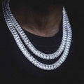 Men's Hip-Hop Zirconia Necklace — Copper Alloy Rectangular Pendant, CZ Stone Detail | Bold Statement Chain