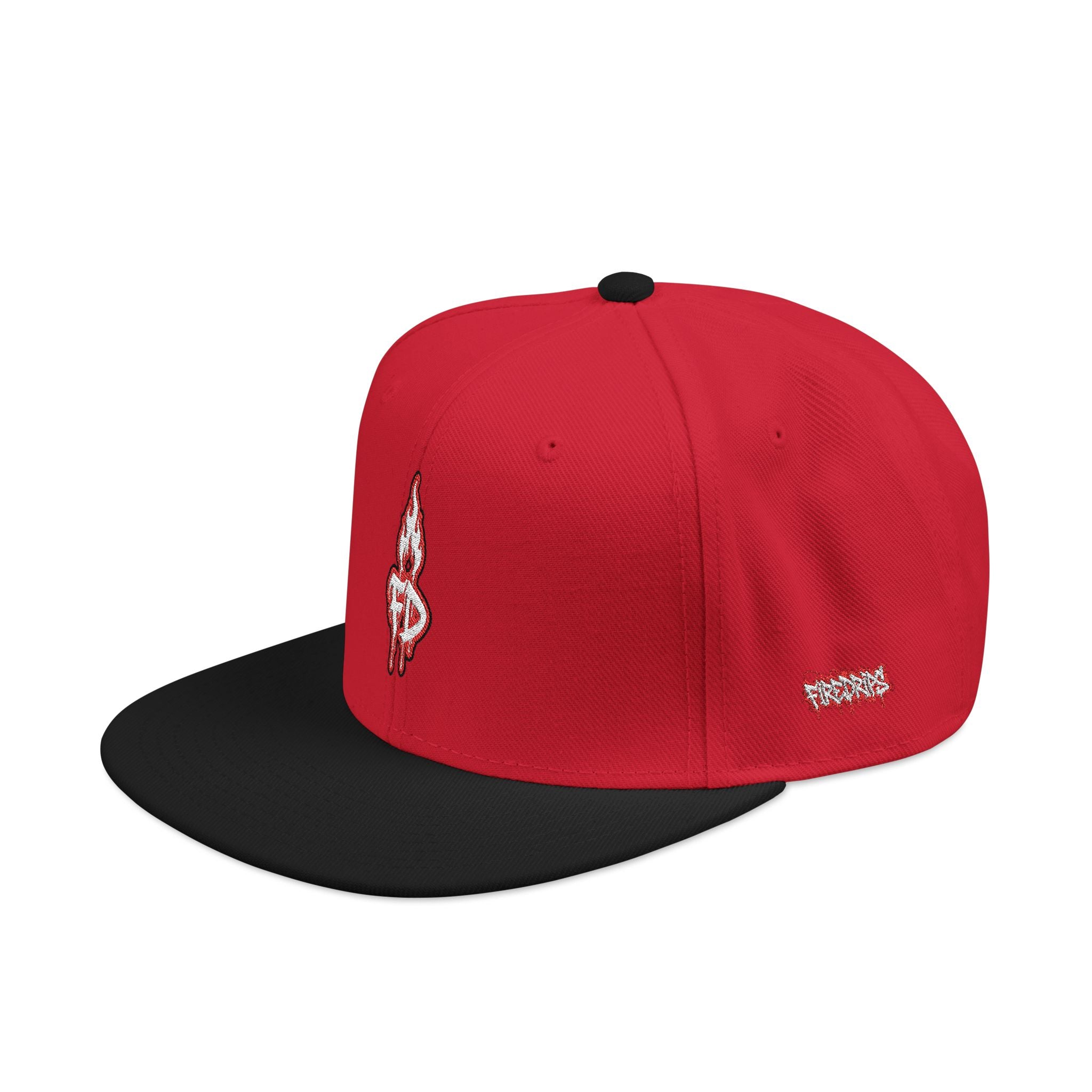 Flame FD Distressed Logo Snapback Hat | Youth/Adult Streetwear Cap