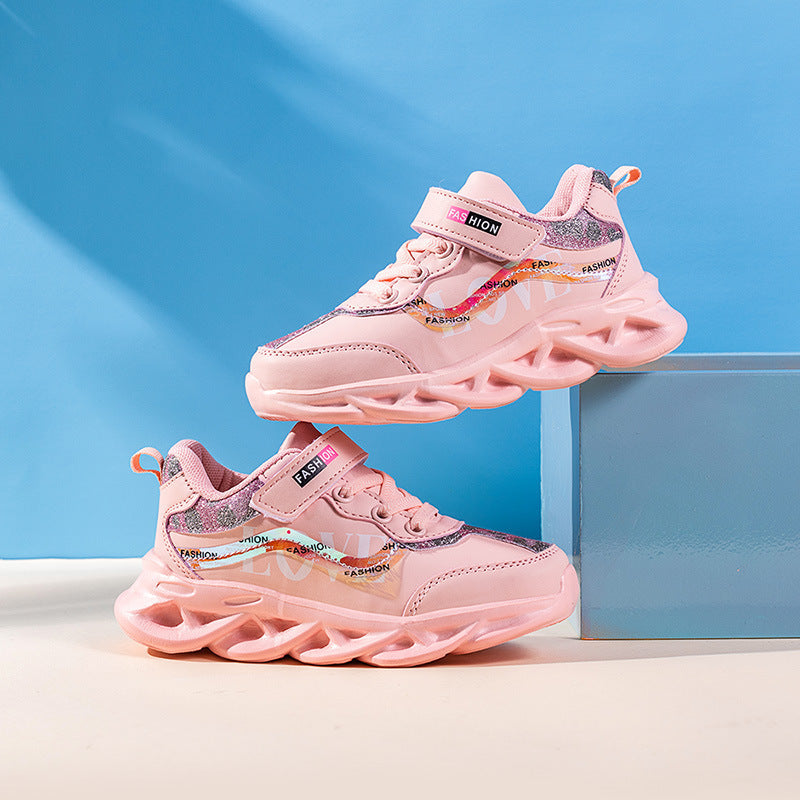 Girls' Korean Pastel Sport Sneakers