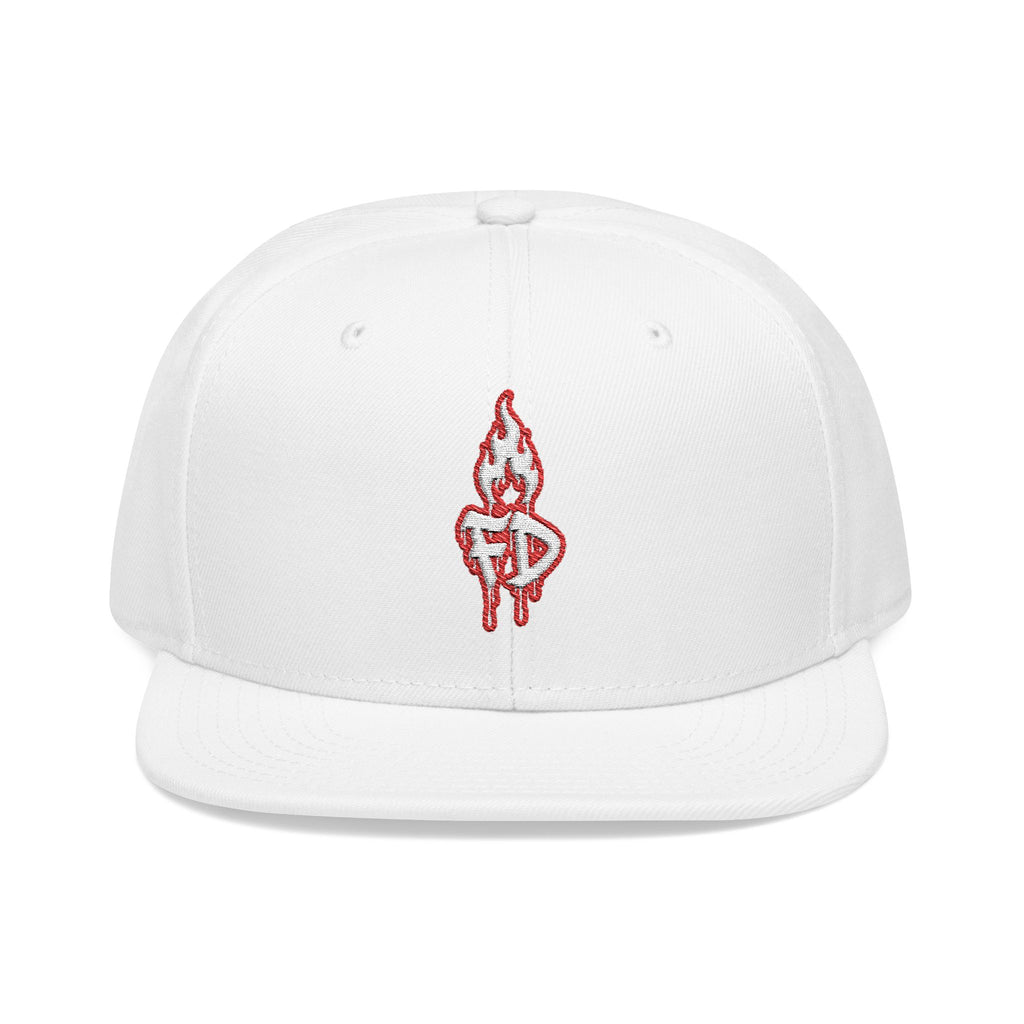 Flame FD Distressed Logo Snapback Hat | Youth/Adult Streetwear Cap