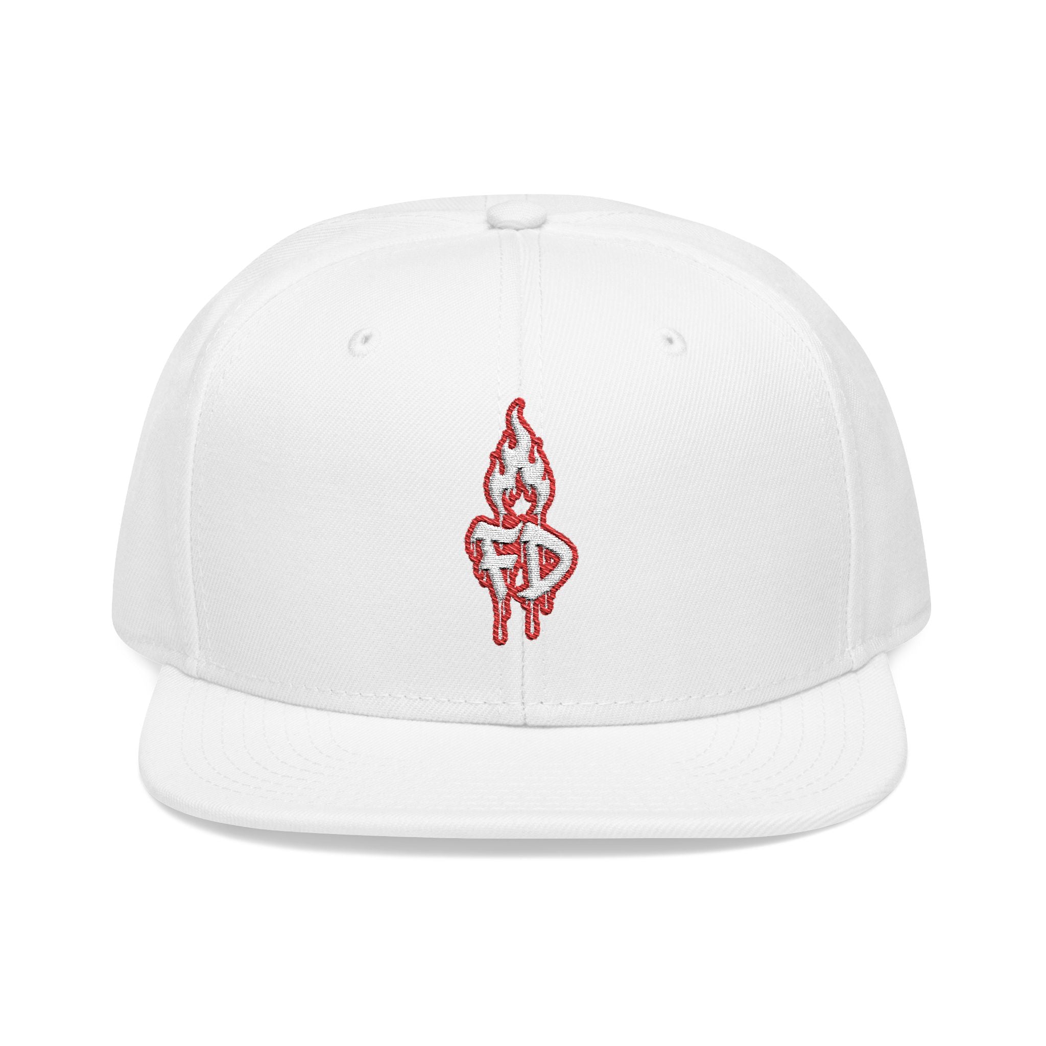 Flame FD Distressed Logo Snapback Hat | Youth/Adult Streetwear Cap