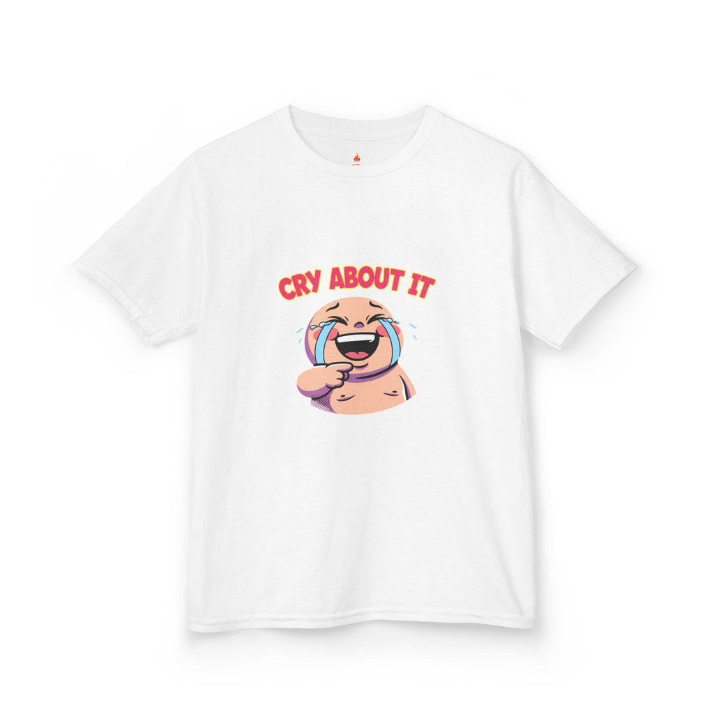 Kids Tee — 'Cry About It' Laughing Baby Graphic