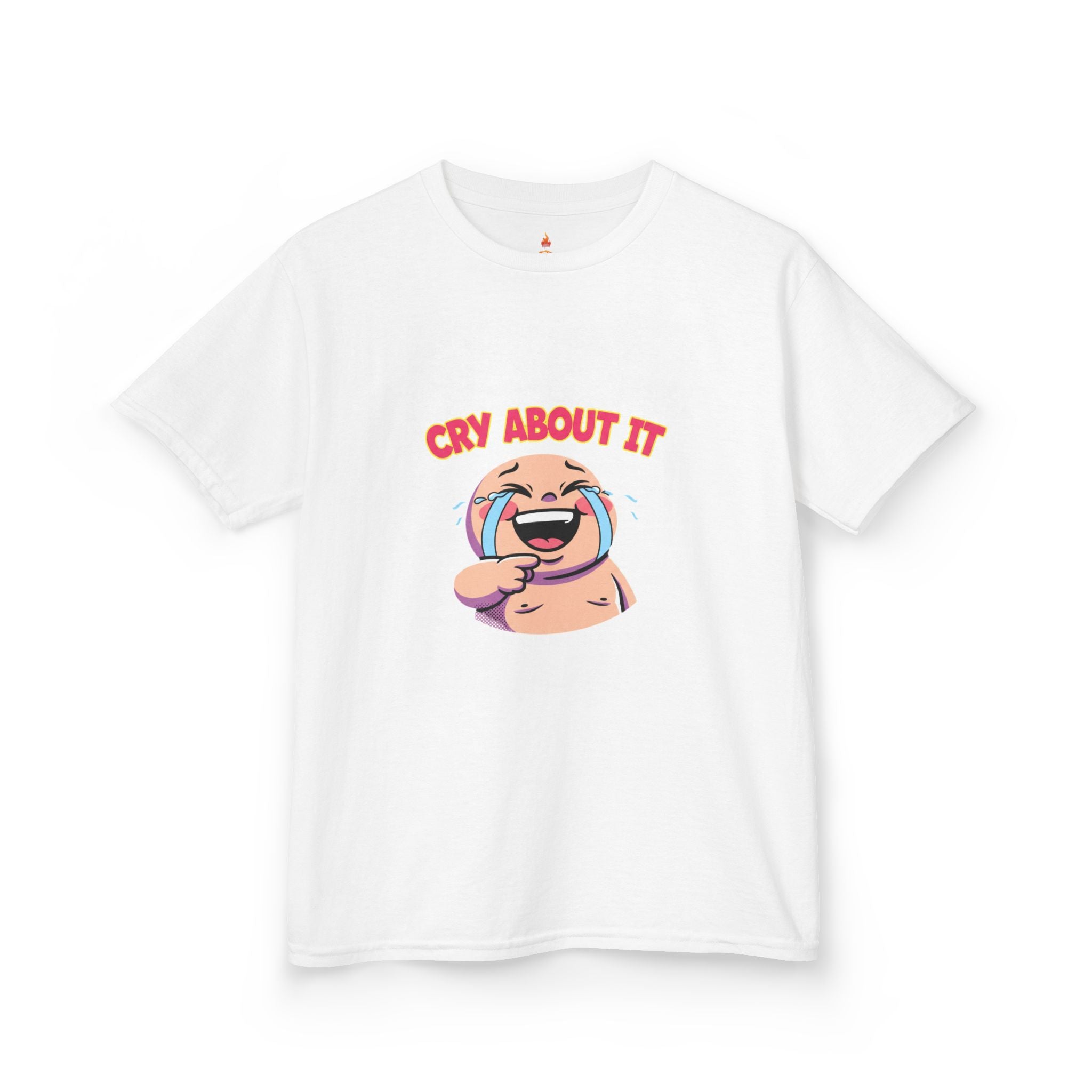 Kids Tee — 'Cry About It' Laughing Baby Graphic