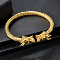 Double Dragon Copper Cuff Bracelet – Rock & Hip-Hop Unisex
