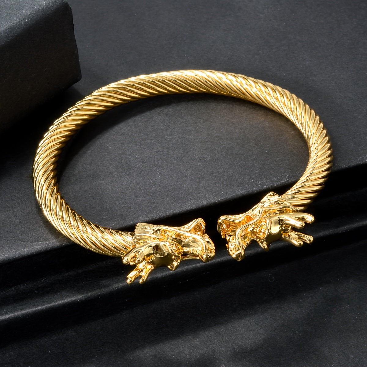 Double Dragon Copper Cuff Bracelet – Rock & Hip-Hop Unisex