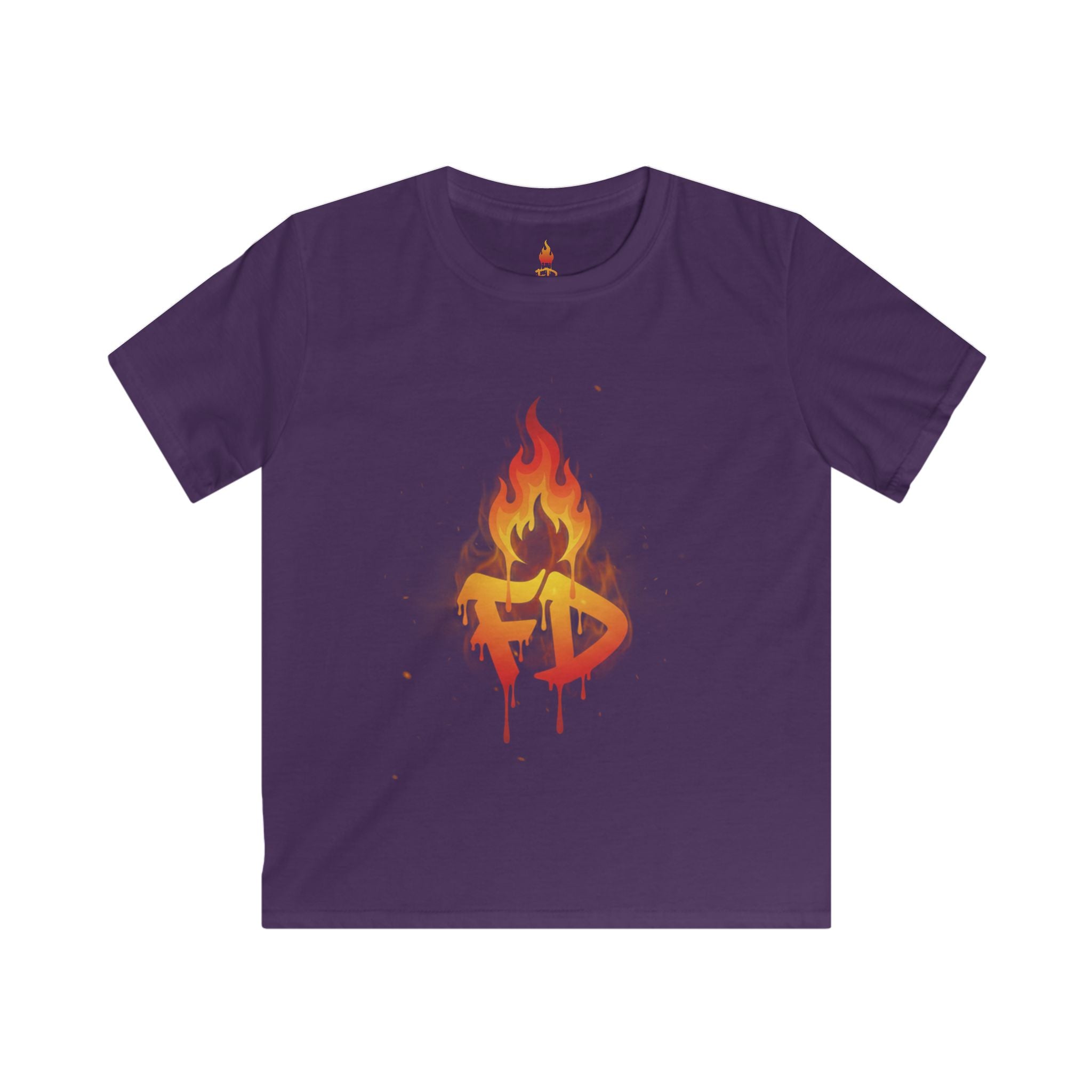 Kids Tee — Flaming 'FD' Graffiti Logo Shirt