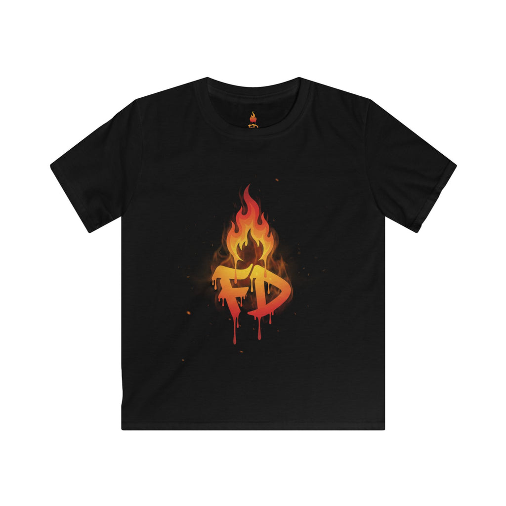 Kids Tee — Flaming 'FD' Graffiti Logo Shirt