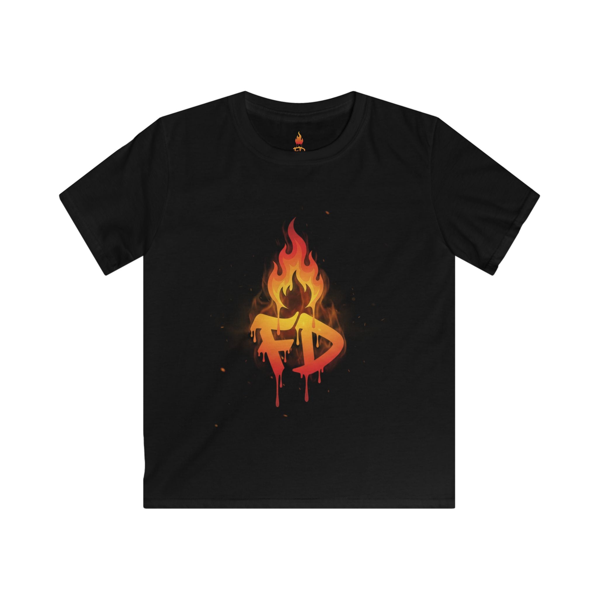 Kids Tee — Flaming 'FD' Graffiti Logo Shirt