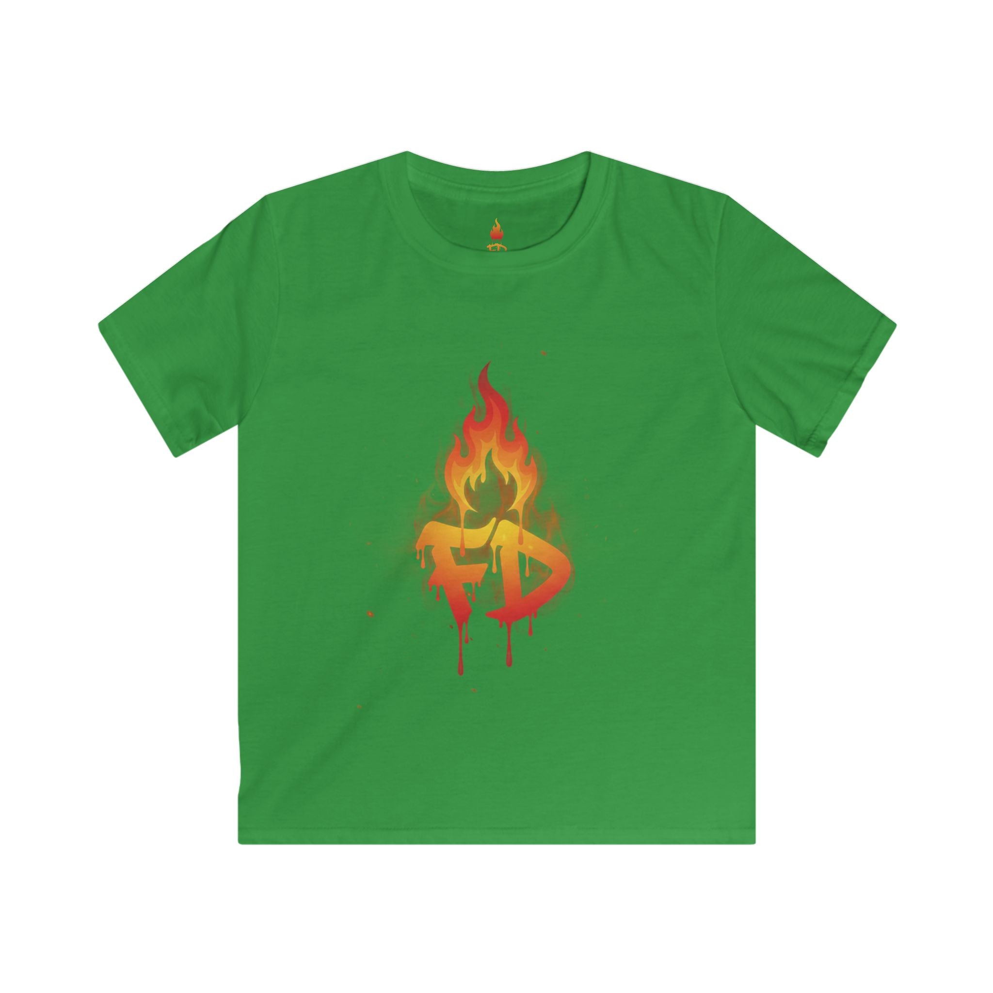 Kids Tee — Flaming 'FD' Graffiti Logo Shirt