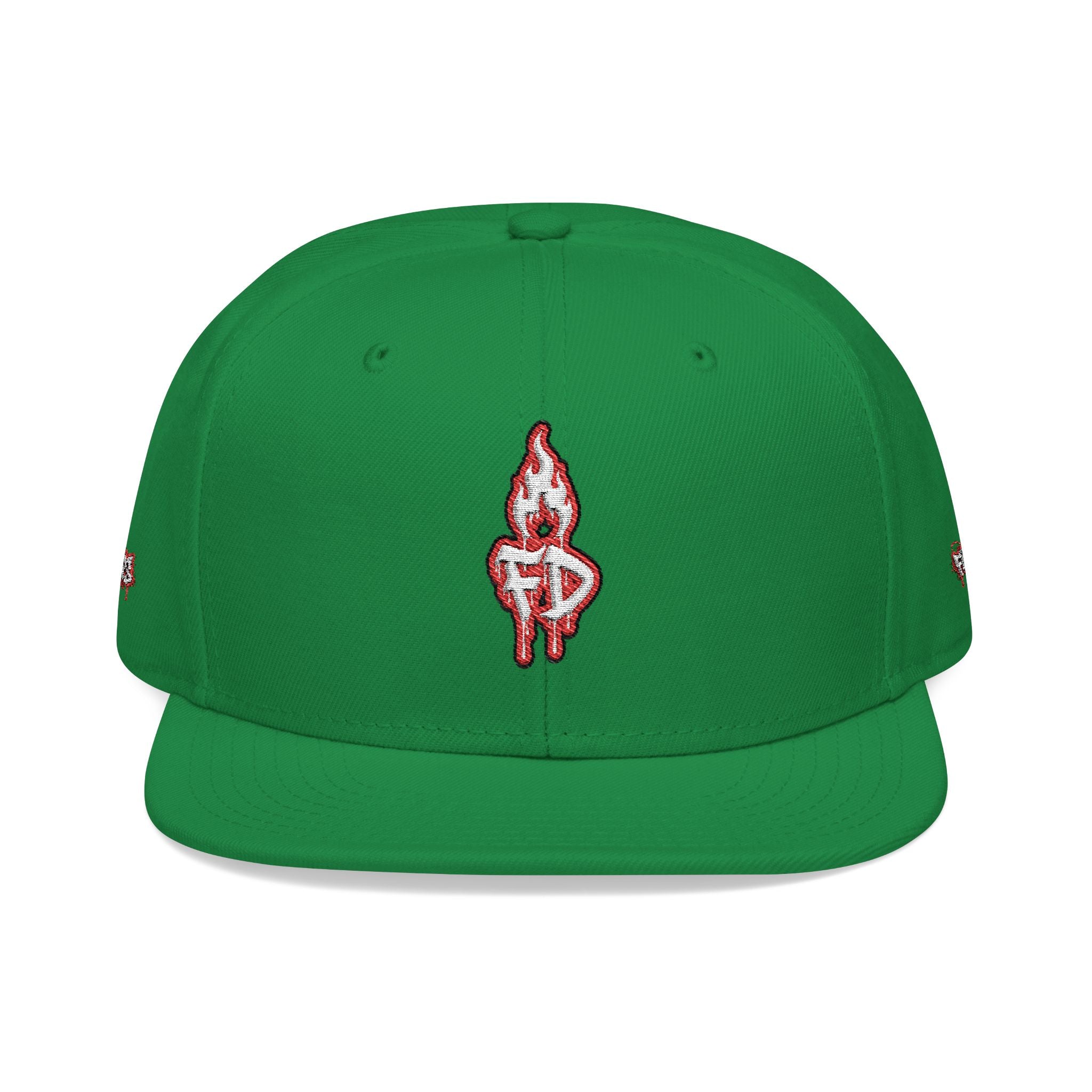 Flame FD Distressed Logo Snapback Hat | Youth/Adult Streetwear Cap