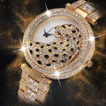 Women's Bling Leopard Crystal Quartz Watch — Diamond Accents, Leopard Dial, Gold-Tone Fashion Watch | MISSFOX