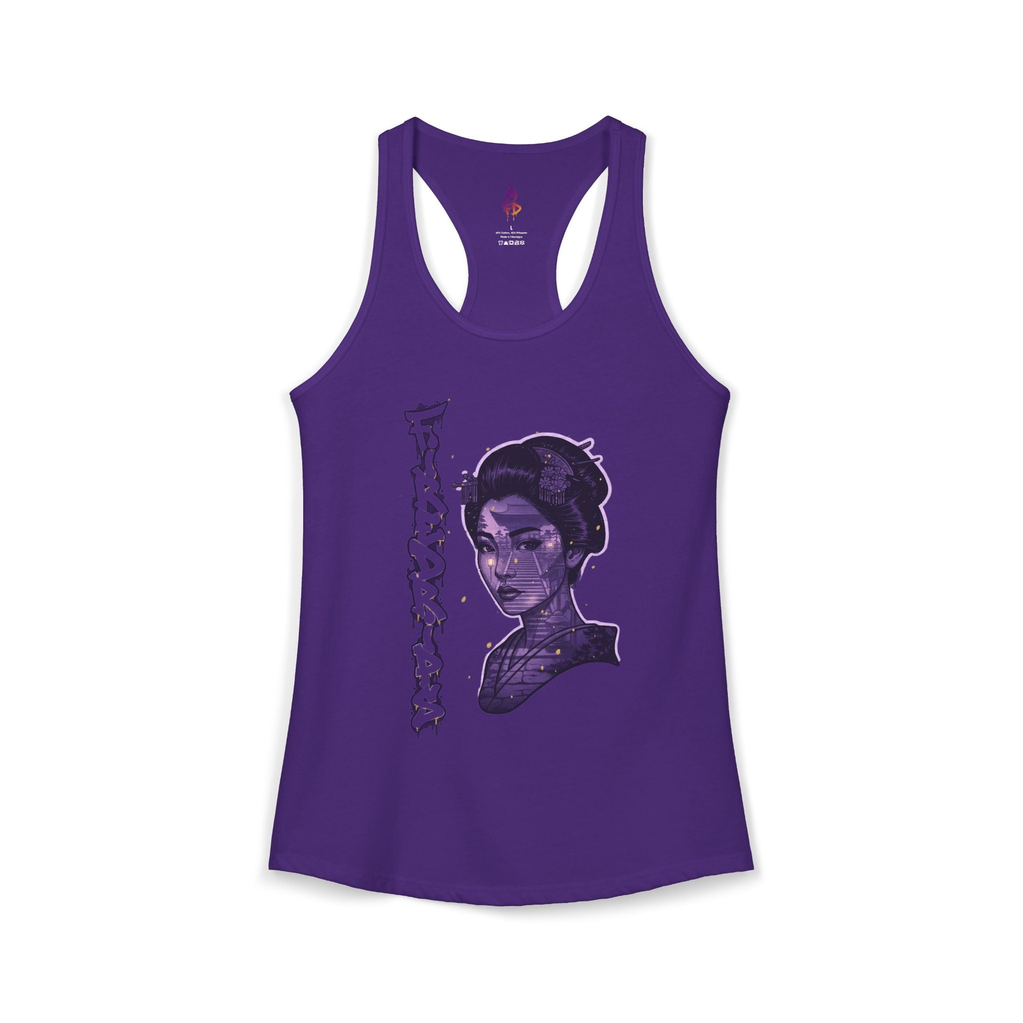 Purple Geisha Racerback Tank — FireDrips Graphic Slim Fit