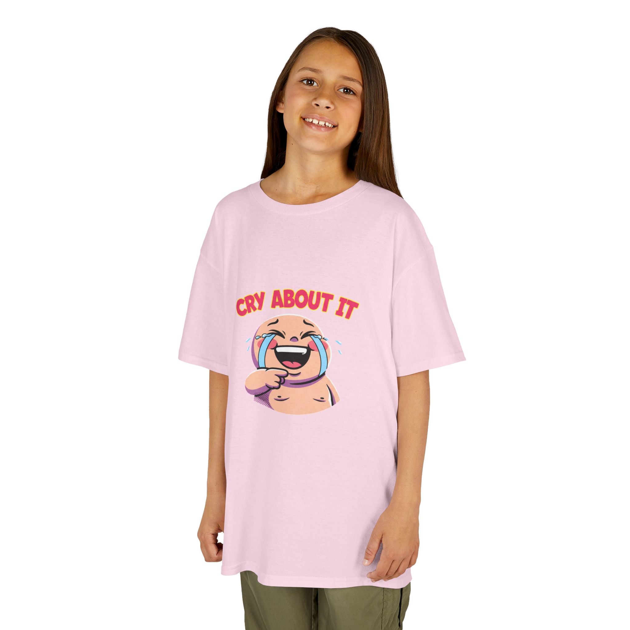 Kids Tee — 'Cry About It' Laughing Baby Graphic