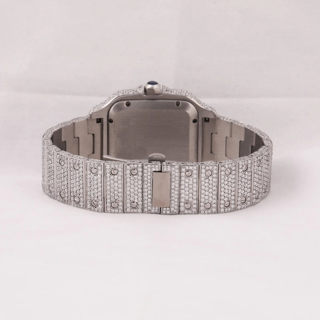 Full Circle — Round Diamond Luxury Timepiece, Luxury, Standard & Trendy Designs, White & Silver | FireDrips