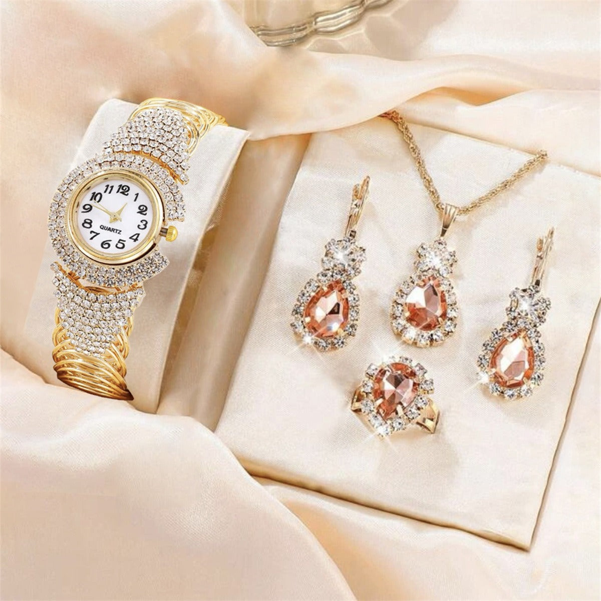 5-Piece Diamond Jewelry & Watch Gift Set