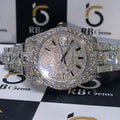 Glass Act — Moissanite Stainless Steel Mechanical Watch, See-Through Glass Dial, Luxury Wrist Statement | FireDrips