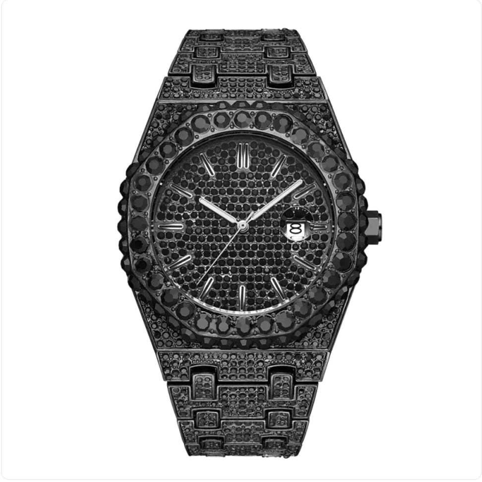 Men's Starry Night Diamond-Dial Quartz Watch
