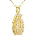 Moissanite Grenade Pendant Necklace — S925 Sterling Silver Street-Luxury Jewelry, Gold & White Gold