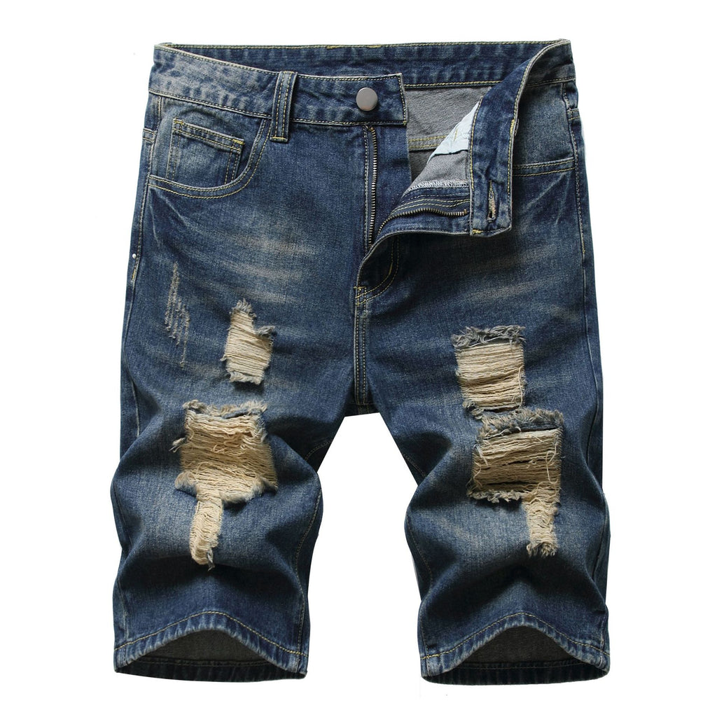 Men's Ripped Denim Shorts – Streetwear Jean Shorts