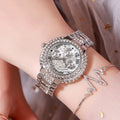 Gold Diamond Sport Watch for Women — Shiny Lady Jewelry Watch with Bracelet Set | FireDrips