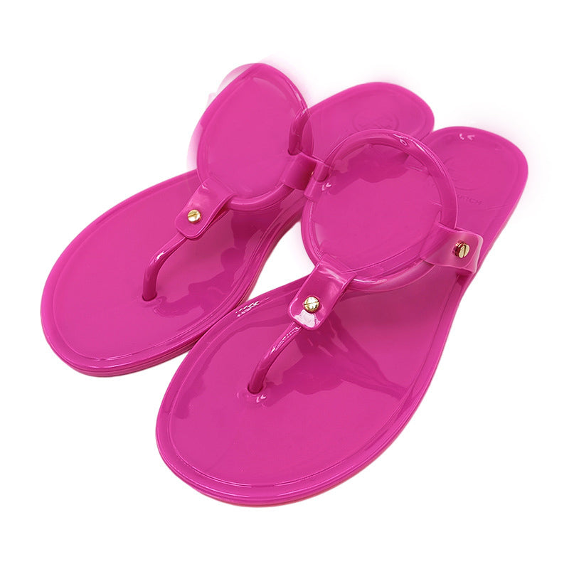 PVC Beach Flip Flops – Lightweight Summer Slippers