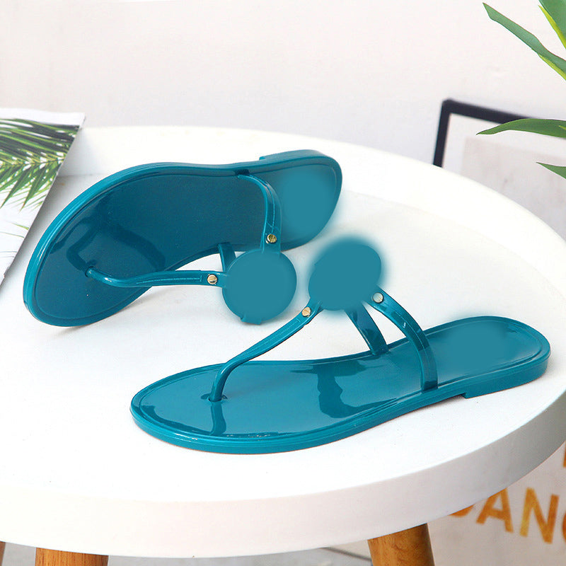 PVC Beach Flip Flops – Lightweight Summer Slippers