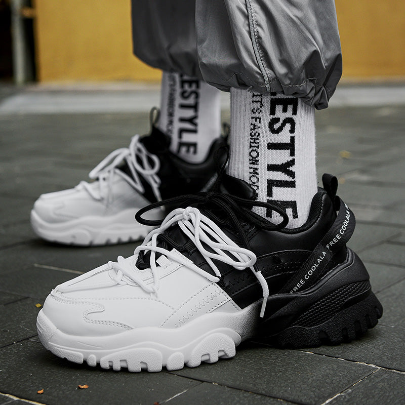 Jinbeile Color Patchwork Chunky Sneakers – Street Style Platform Sport Shoes