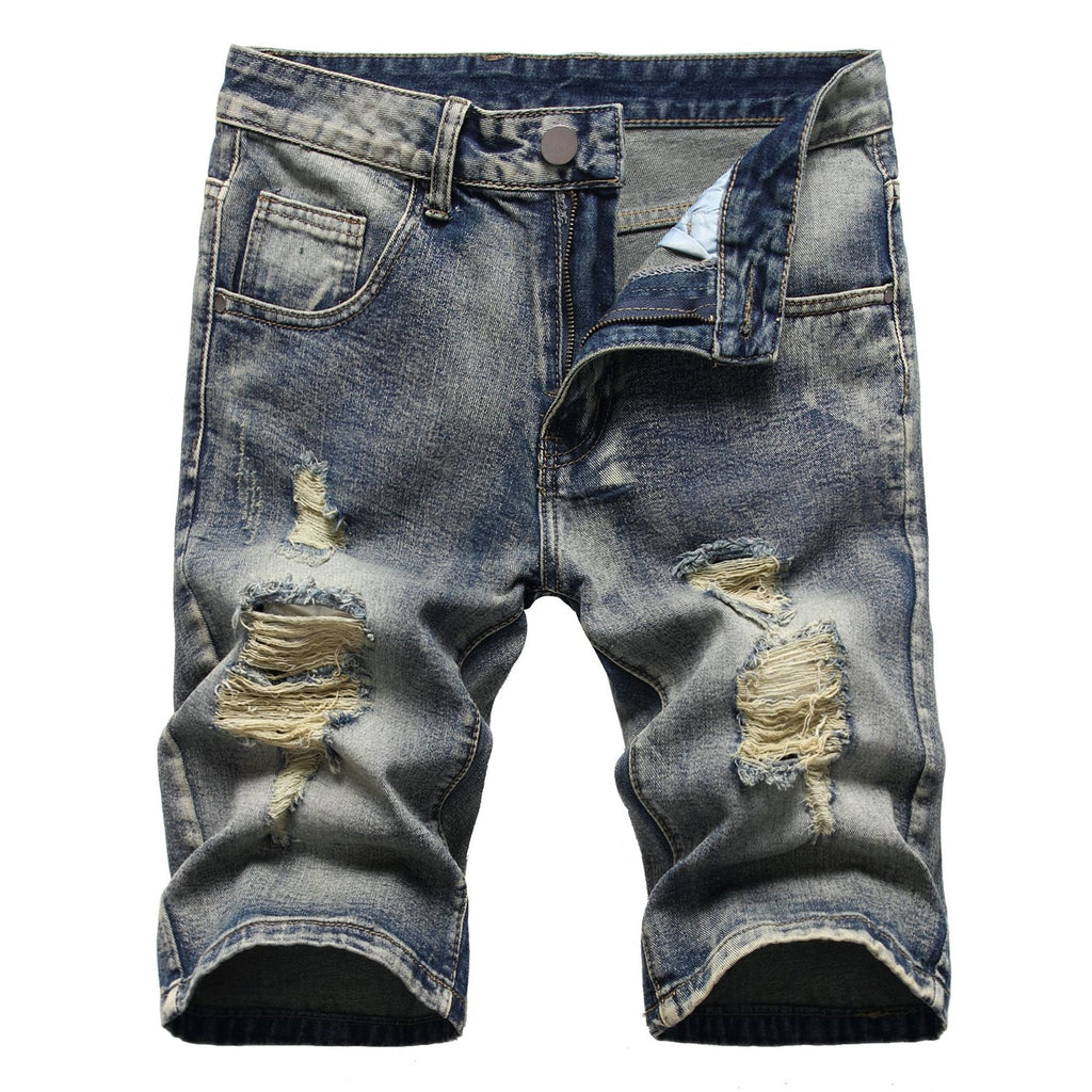 Men's Ripped Denim Shorts – Streetwear Jean Shorts