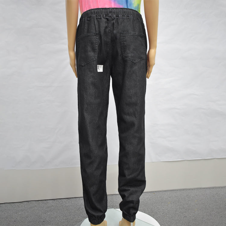 Men's Skinny Fit Denim Jeans – Mid Waist Stretch Pants